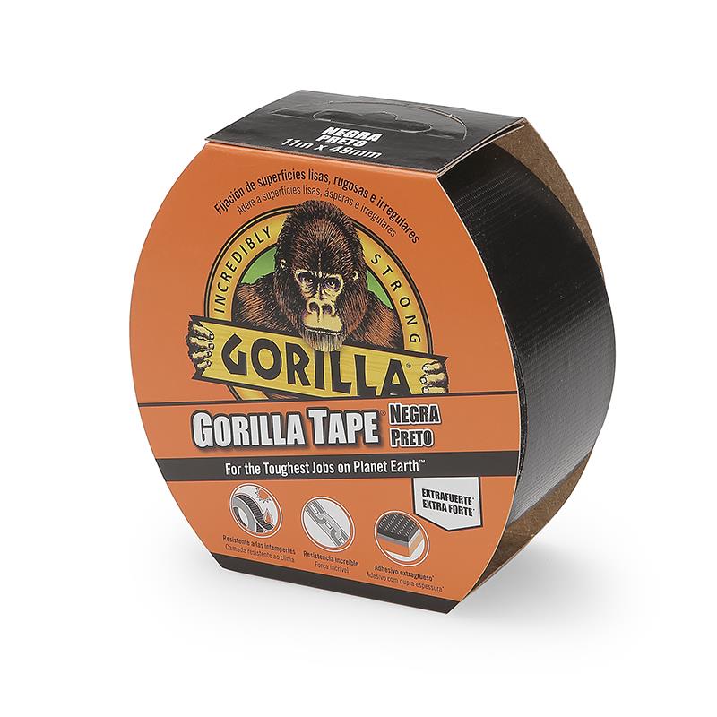 CINTA AMERICANA NEGRA 48mm x 11m GORILA (1 ROL)